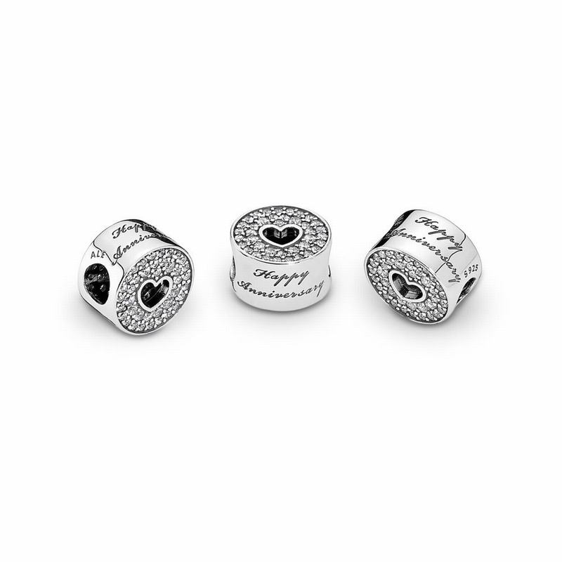 Pandora Anniversary Celebration Charm - Sterling Silver/Cubic Zirconia - Canada | RE3880EU